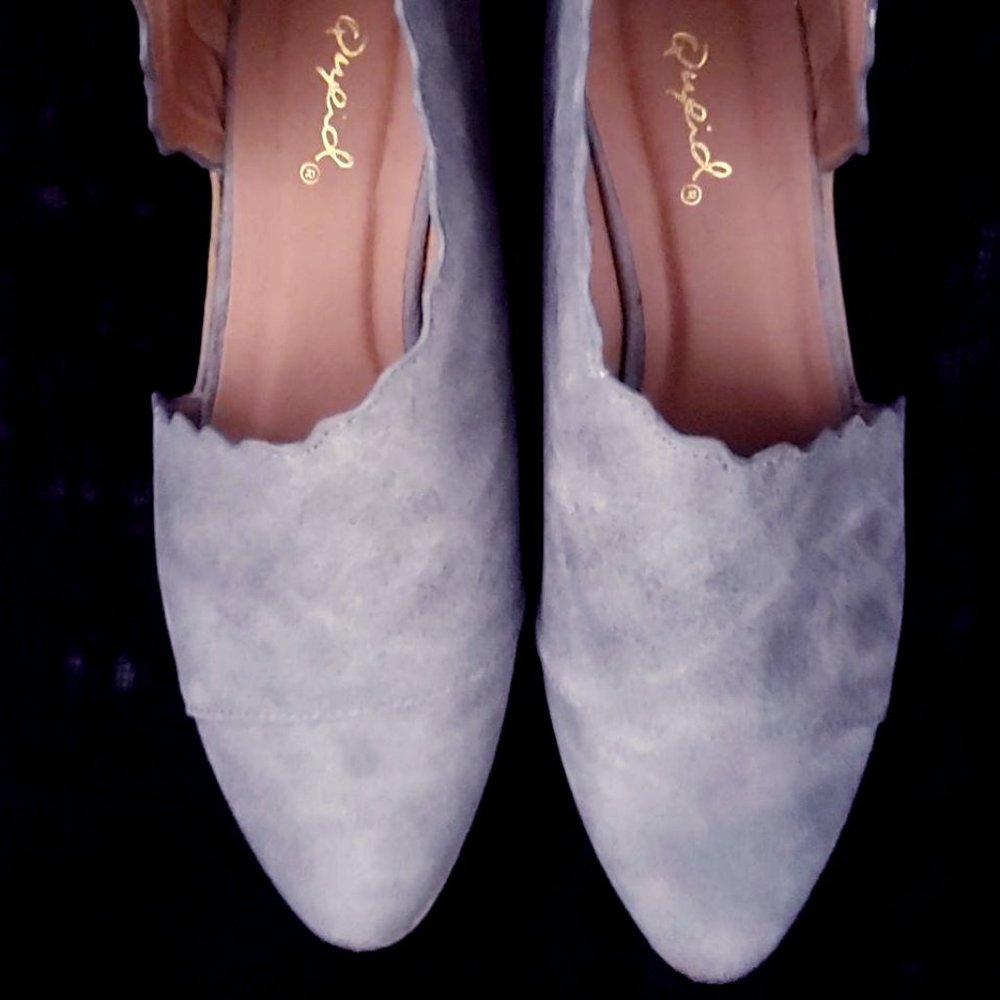 Qupid Ash Gray Loafer, only worn once!